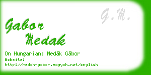 gabor medak business card
